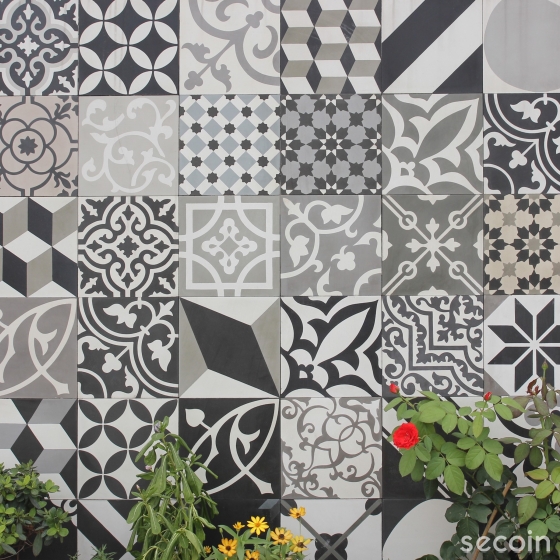 Patchwork - tông đen trắng